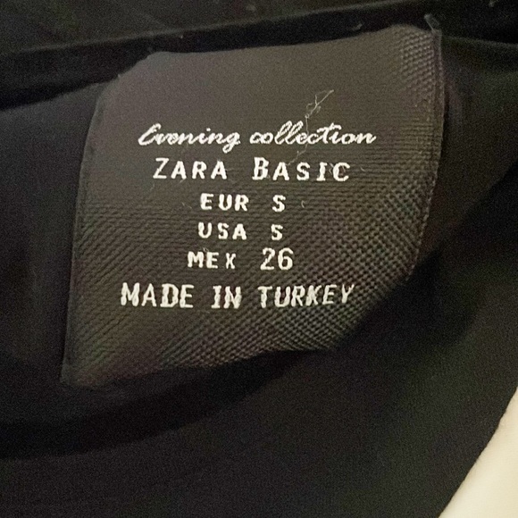 Zara Basic Evening Collection Tiered Sleeveless Shift Dress White Black Size S - Picture 5 of 10